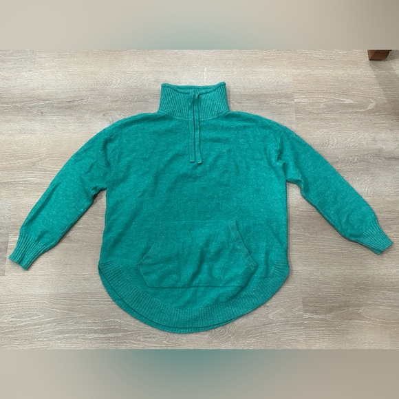 Lou & Grey Drawstring Neck Pocket Sweater SMALL - Picture 2 of 5